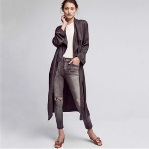 Anthropologie Charcoal Trench Coat for Women